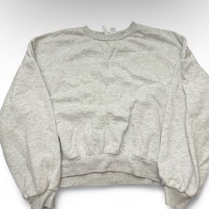 H&M Heather Light Gray Crewneck Sweatshirt